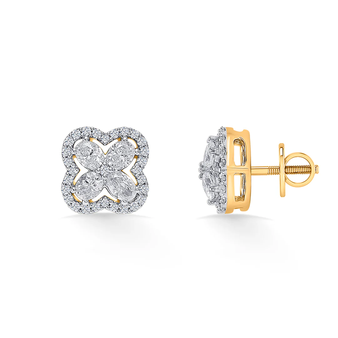 Eternal Gleam Gold Stud Earring For Women - Image 3
