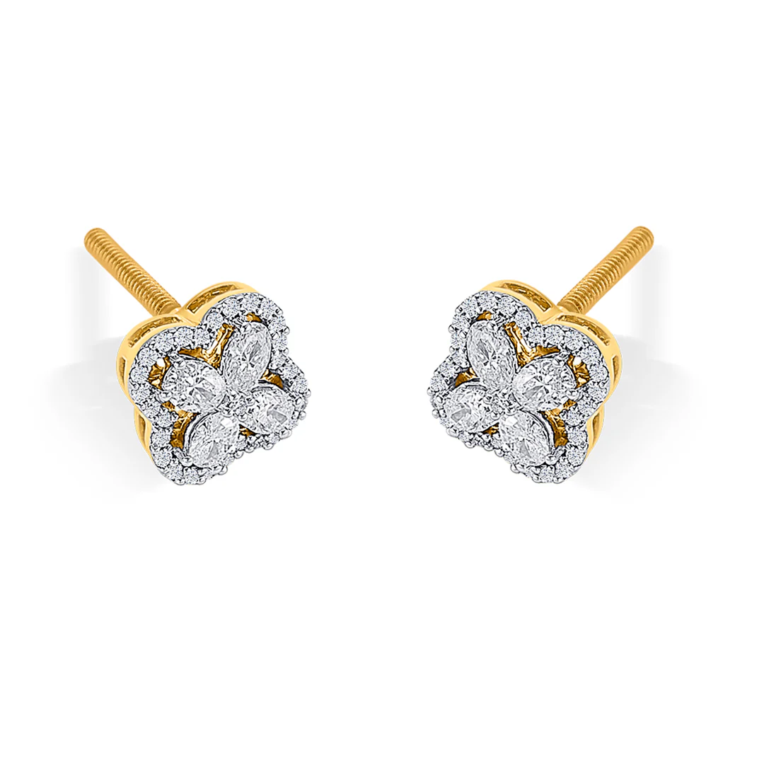 Eternal Gleam Gold Stud Earring For Women - Image 4
