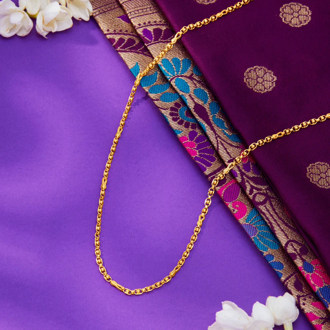 Eternal Glow Yellow Gold Chain For Unisex