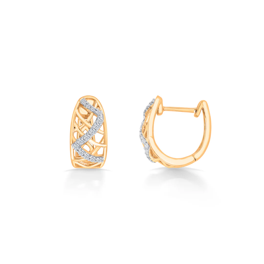 Eternal Swirls Gold & Diamond Earring for Women - Image 4