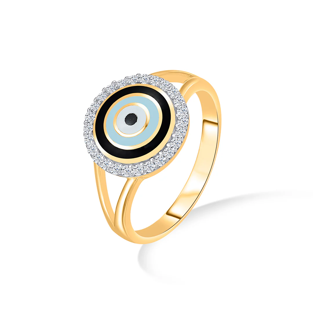 Evil Eye Gold Casual Ring For Women - Image 3
