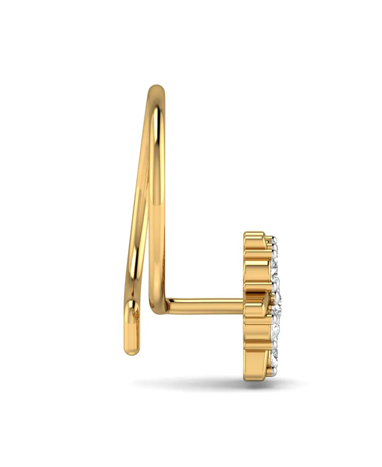 Exquisite Floral Diamond Nosepin - Image 2