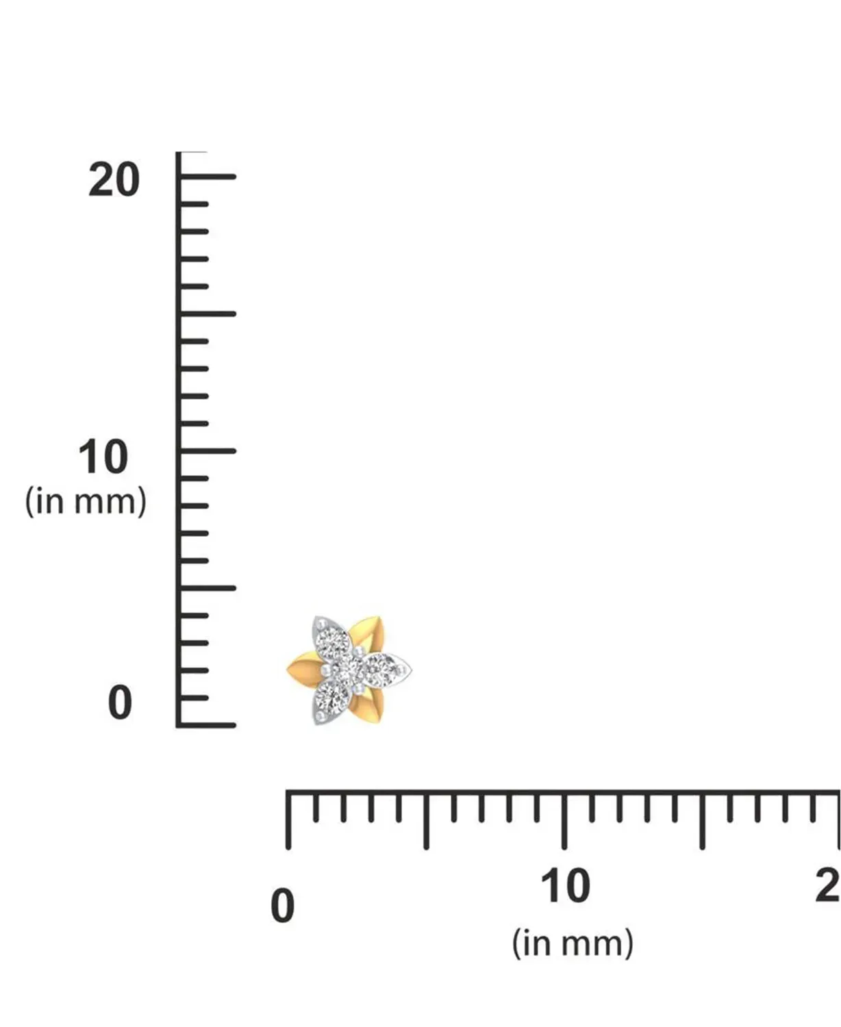 Flashy Floral Diamond Nosepin - Image 5