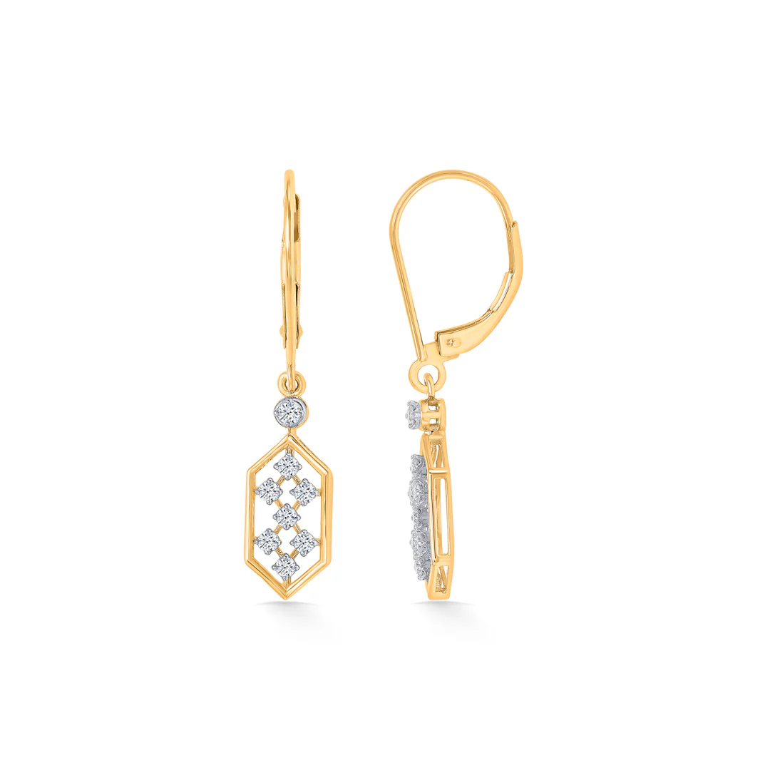 Flora Gold & Diamond Hoops & Huggies Earring For Women - Image 3