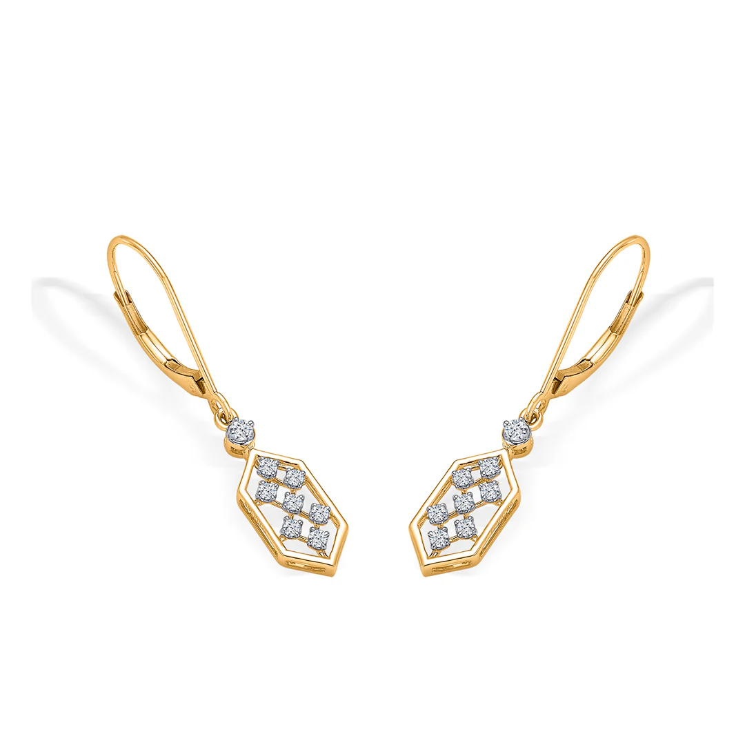 Flora Gold & Diamond Hoops & Huggies Earring For Women - Image 4
