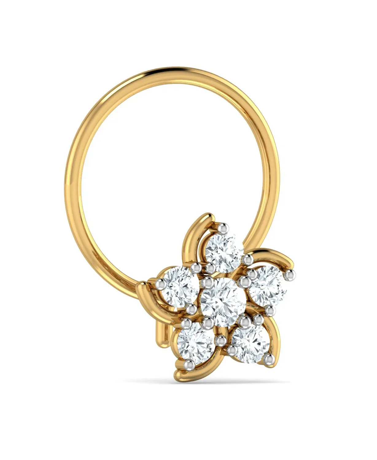 Floral Diamond Nosepin - Image 3