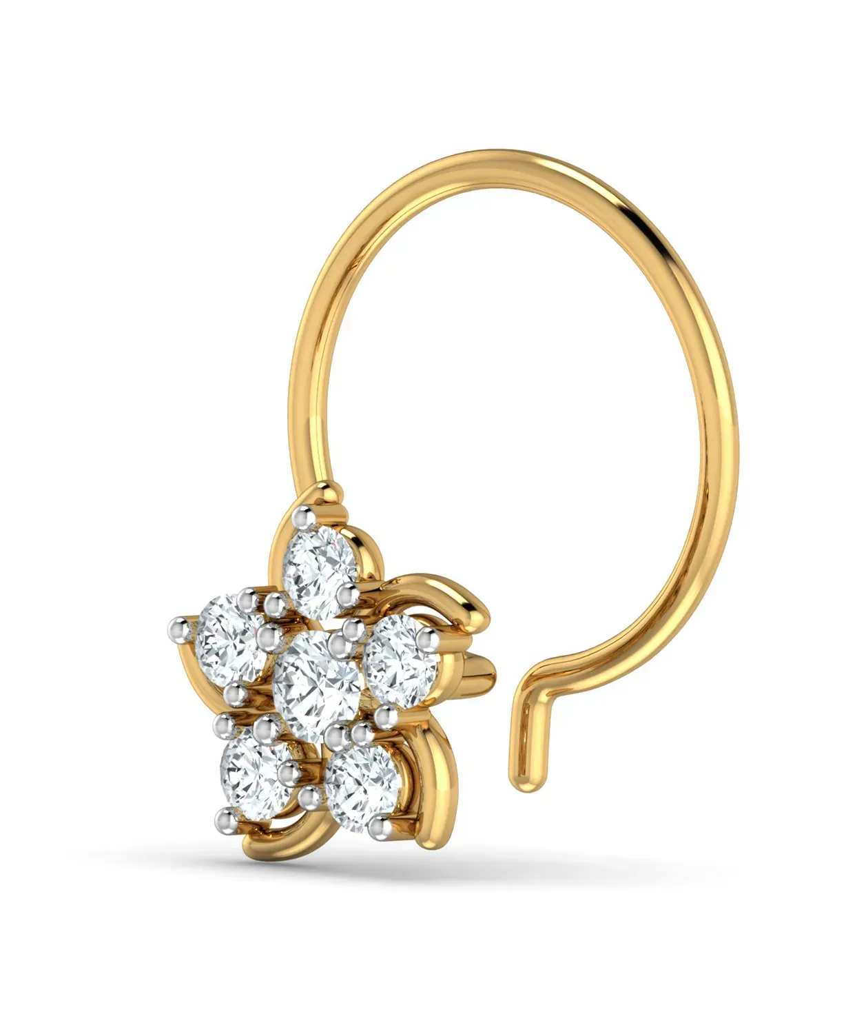 Floral Diamond Nosepin - Image 4