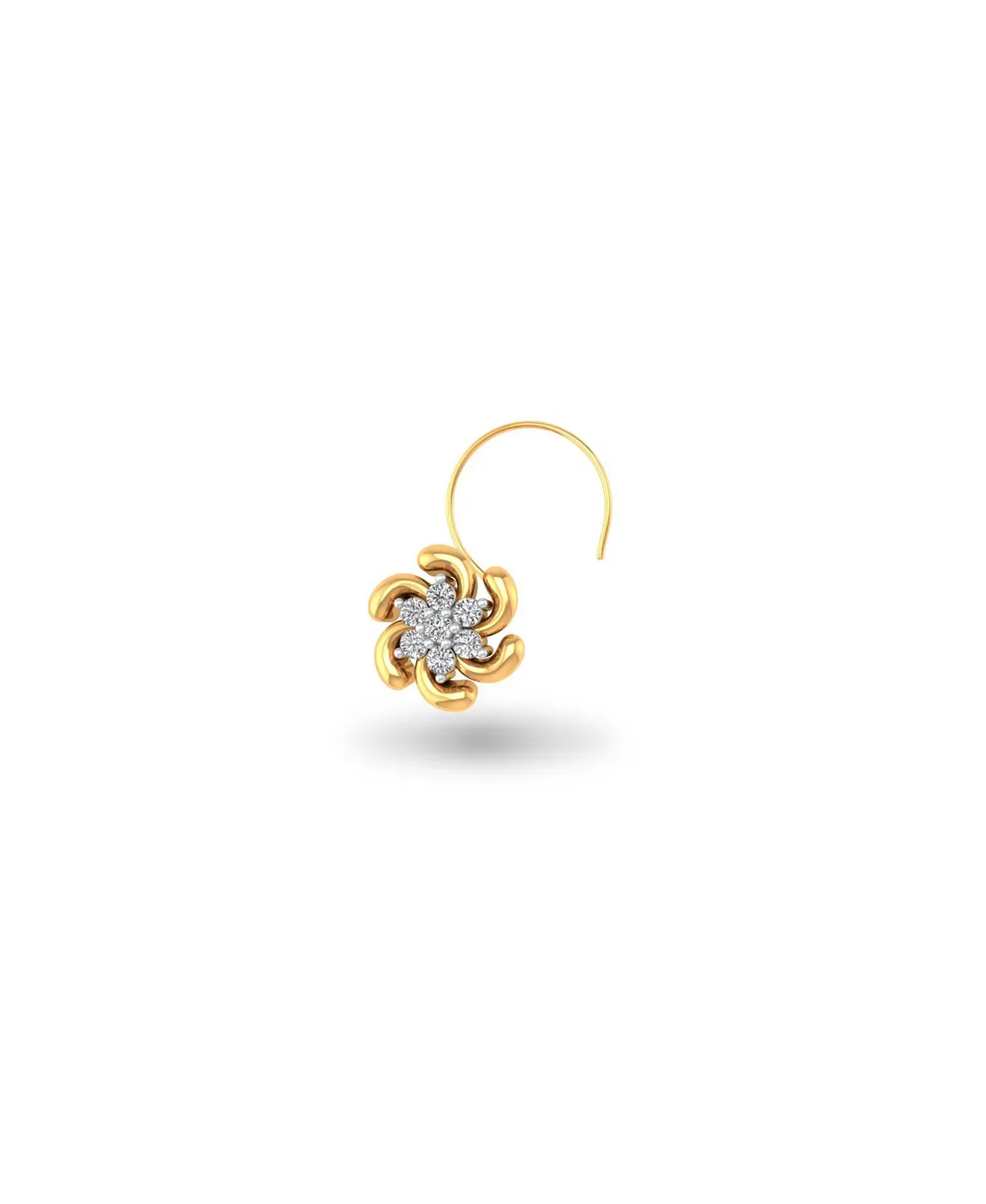 Floral Grunge Diamond Nosepin - Image 4