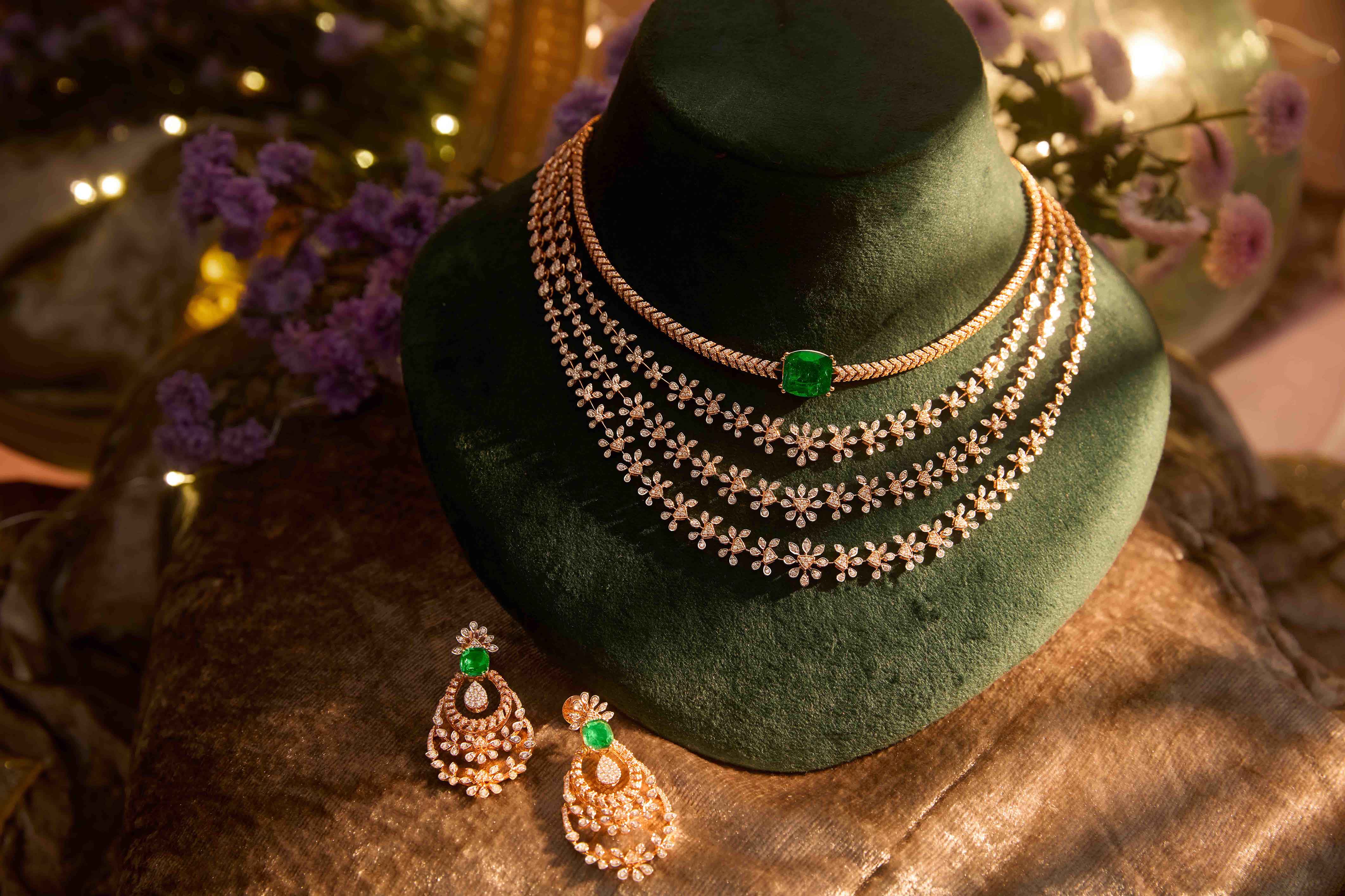 Floral Poise Diamond Earrings - Image 2