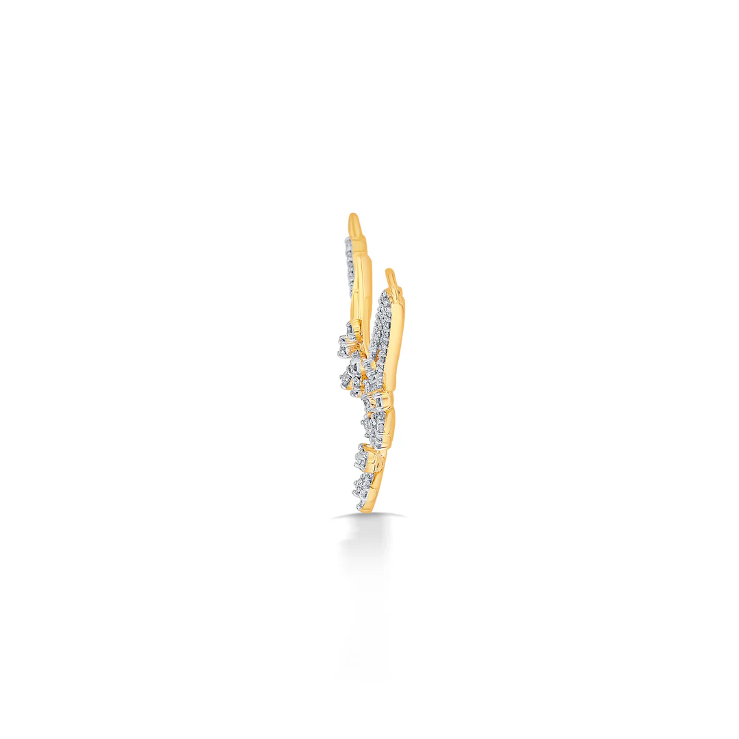 Floral Trinklet Yellow Gold & Diamond Tanmaniya Mangalsutra For Women - Image 4