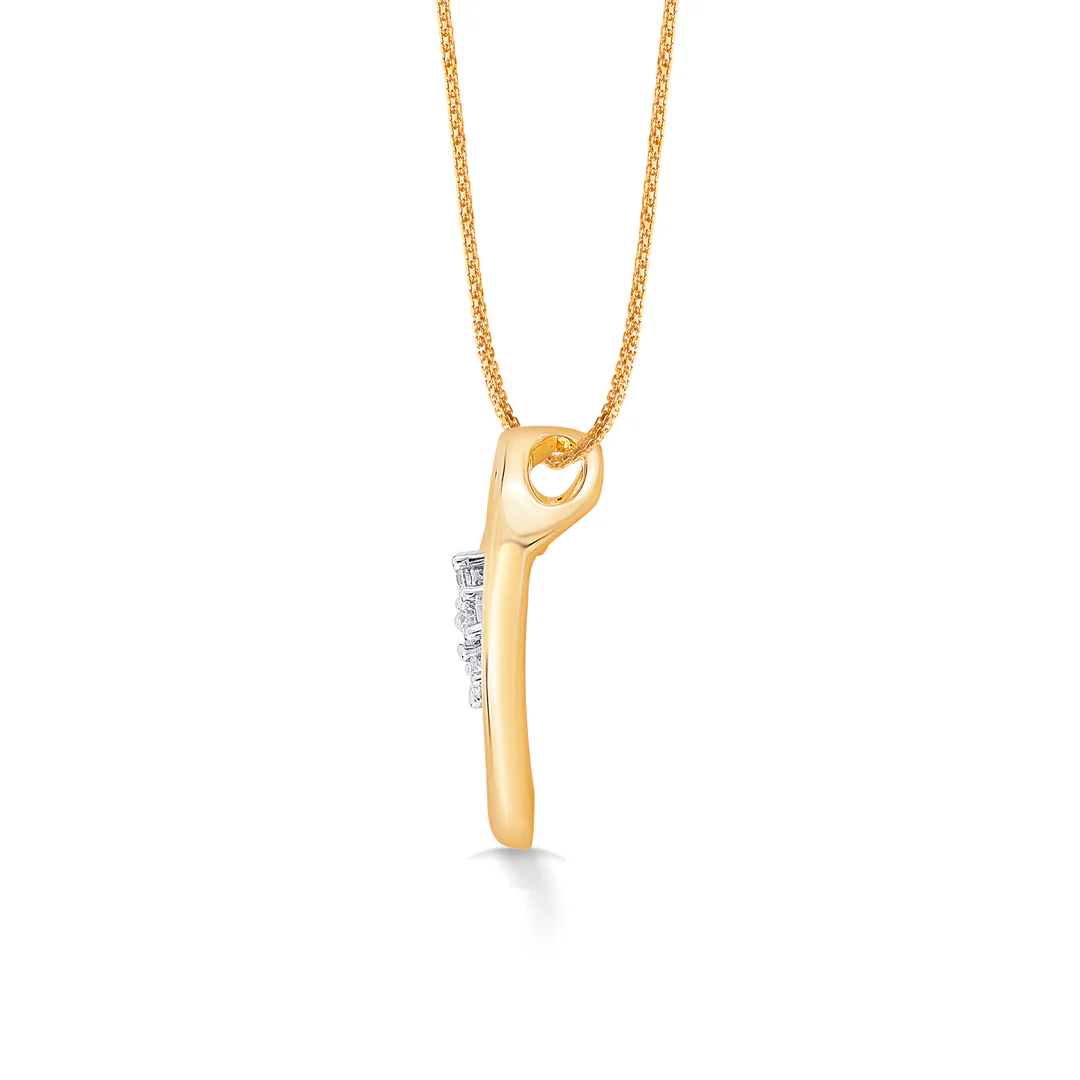 Florenza Heart Gold & Diamond Pendant - Image 3