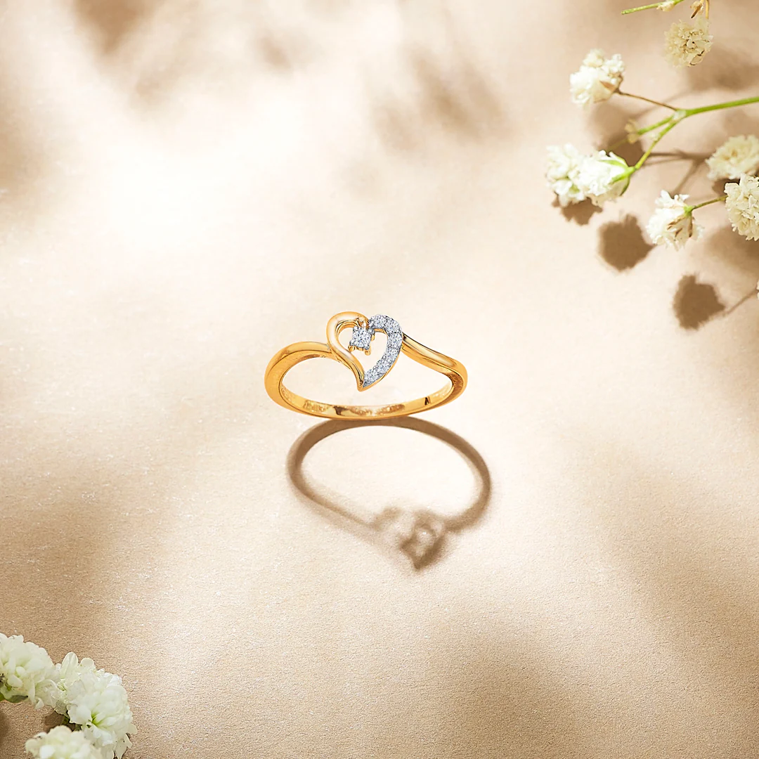 Forever in Heart Gold & Diamond Ring