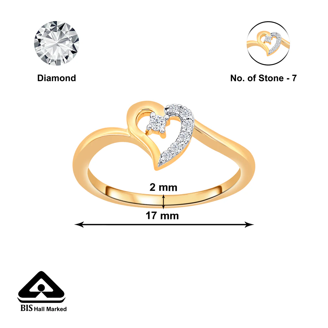 Forever in Heart Gold & Diamond Ring - Image 4