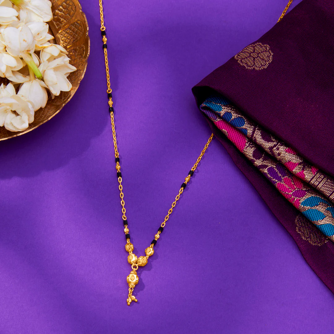 Fresh Union Yellow Gold Modern Mangalsutra For Women