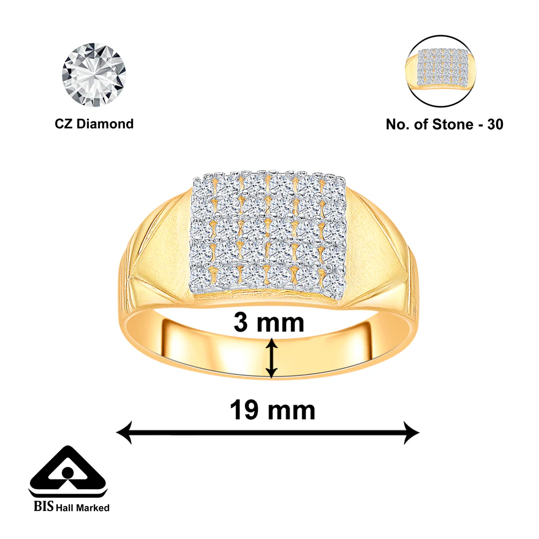 Gem Guardian Yellow Gold Men's Ring - Image 2
