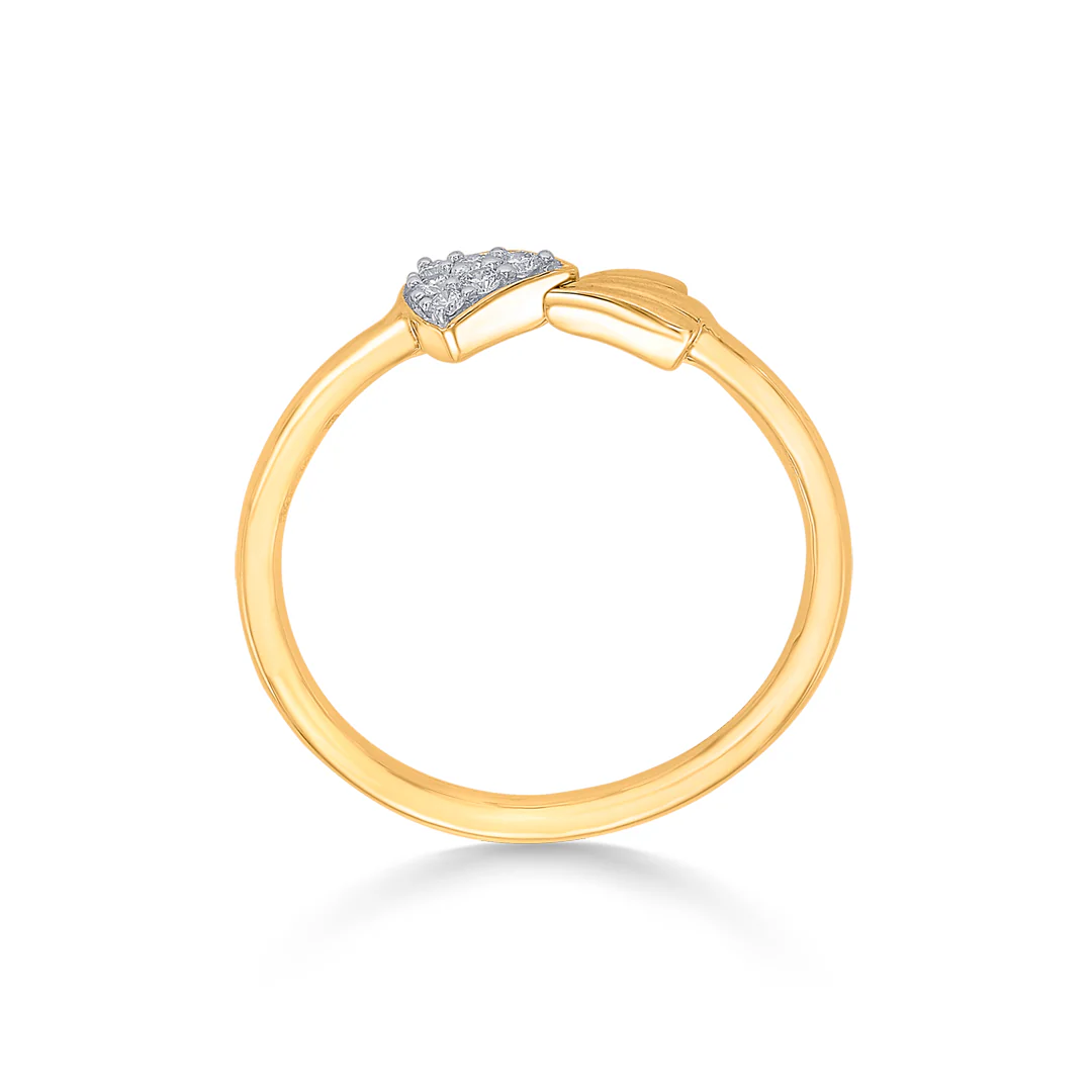 Geometric Glow Gold & Diamond Casual Ring For Women - Image 3