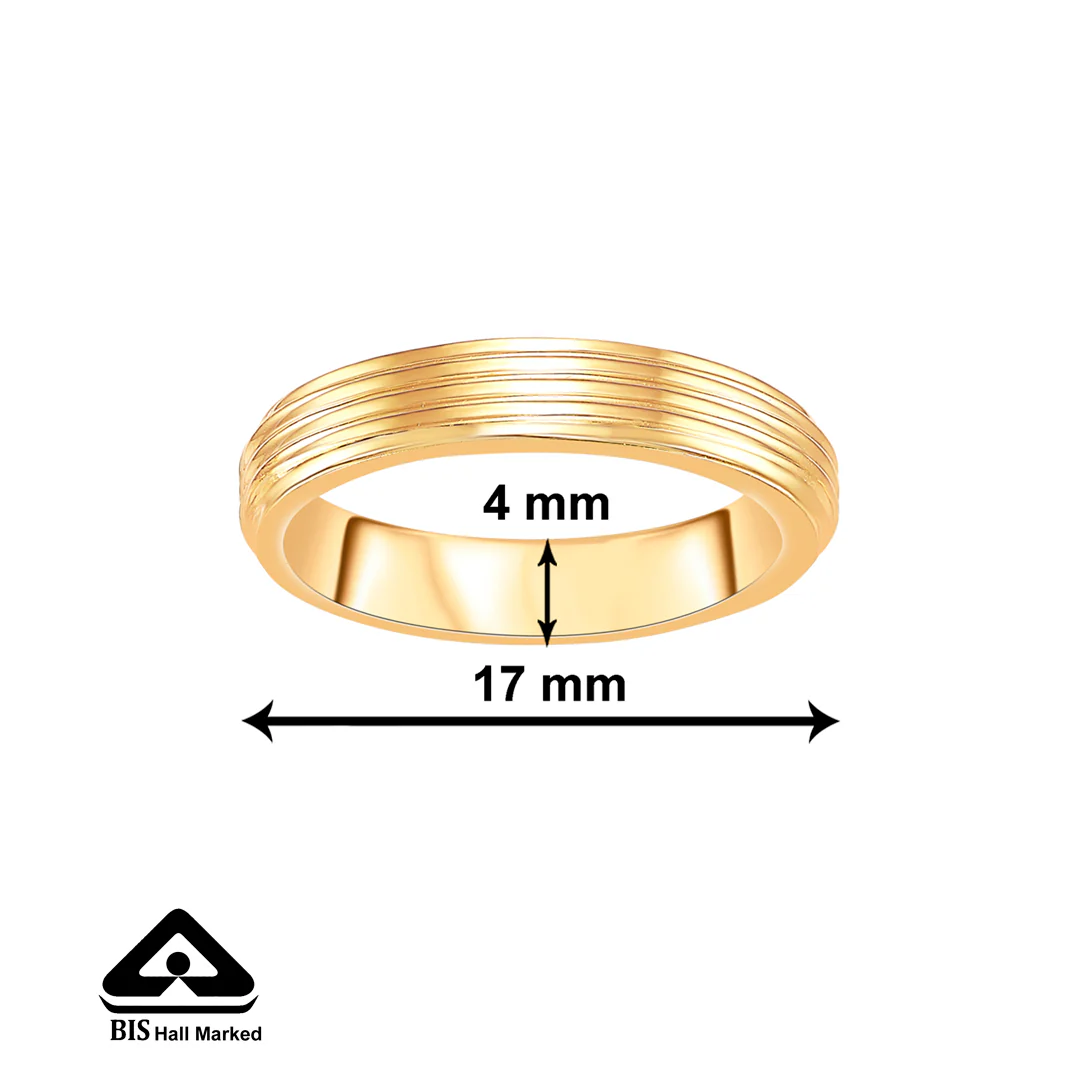 Gilded Yellow Gold Band Ring For Women - Image 5