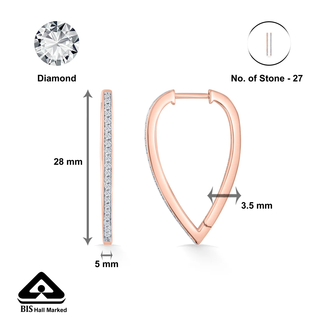 Gilded Sequence Gold Stud Diamond Earring for Women - Image 5