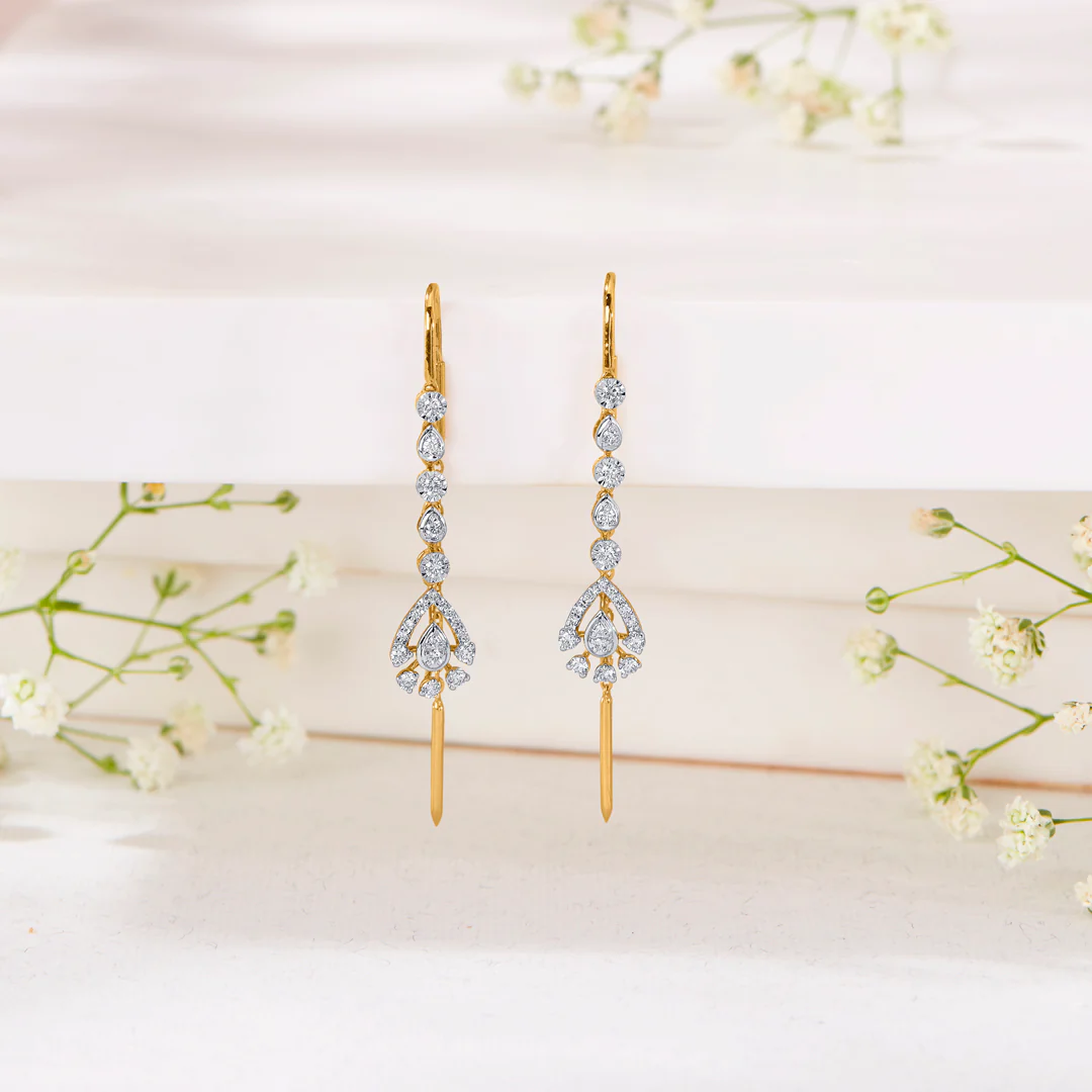 Glamour Jingles Gold Dangler Earring For Women