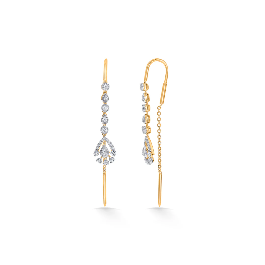 Glamour Jingles Gold Dangler Earring For Women - Image 3