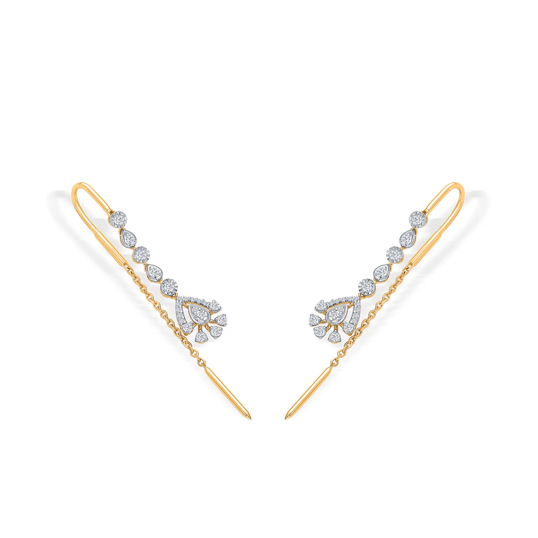 Glamour Jingles Gold Dangler Earring For Women - Image 4