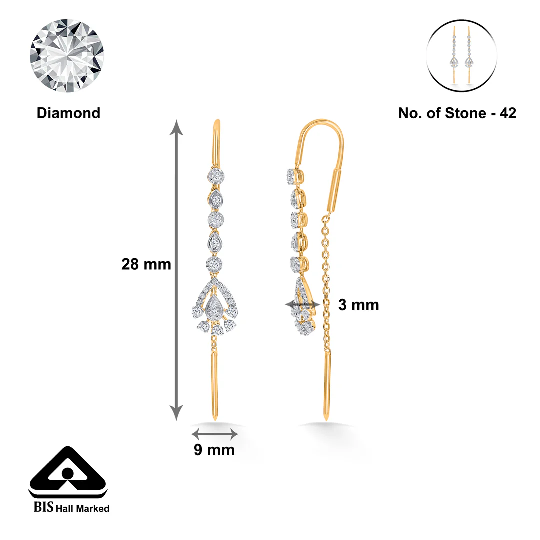 Glamour Jingles Gold Dangler Earring For Women - Image 5