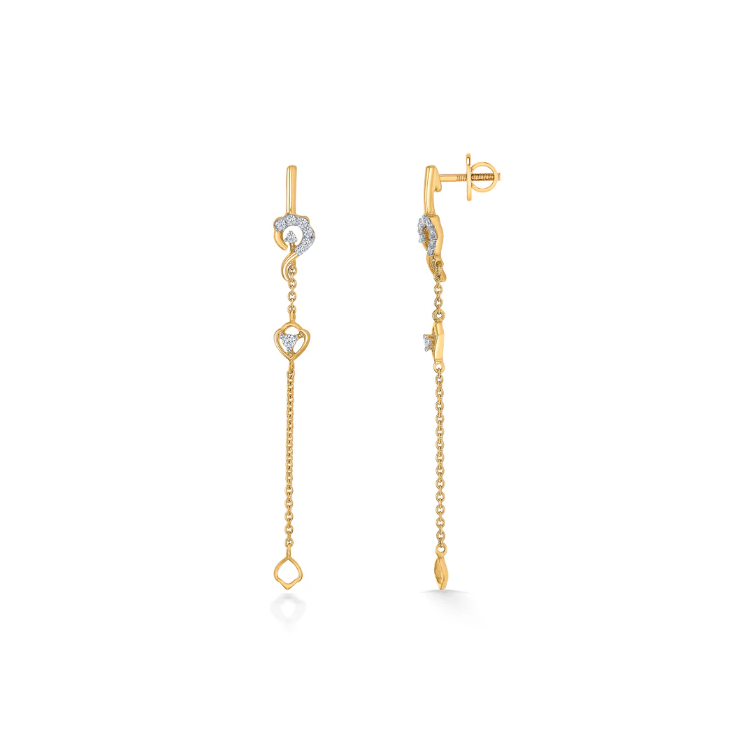 Gleam Gold & Diamond Drops & Dangler Earring For Women - Image 4