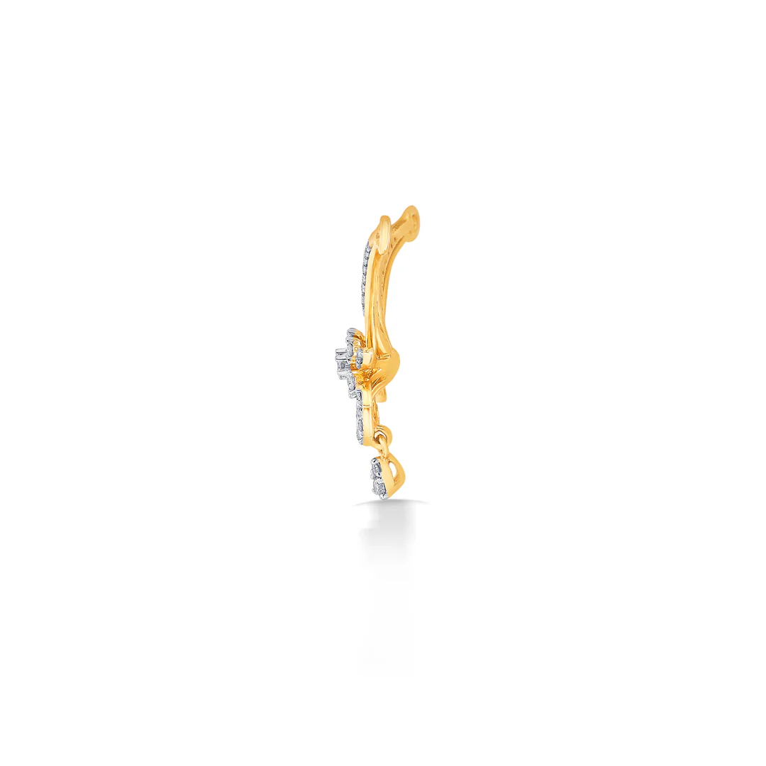 Gleaming Rays Yellow Gold & Diamond Tanmaniya Mangalsutra For Women - Image 4