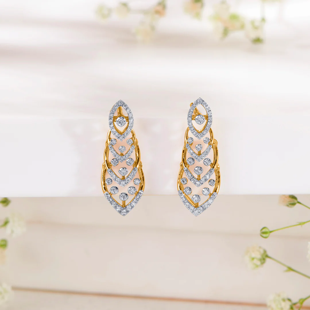 Glimmer Gold & Diamond Drops & Dangler Earring For Women