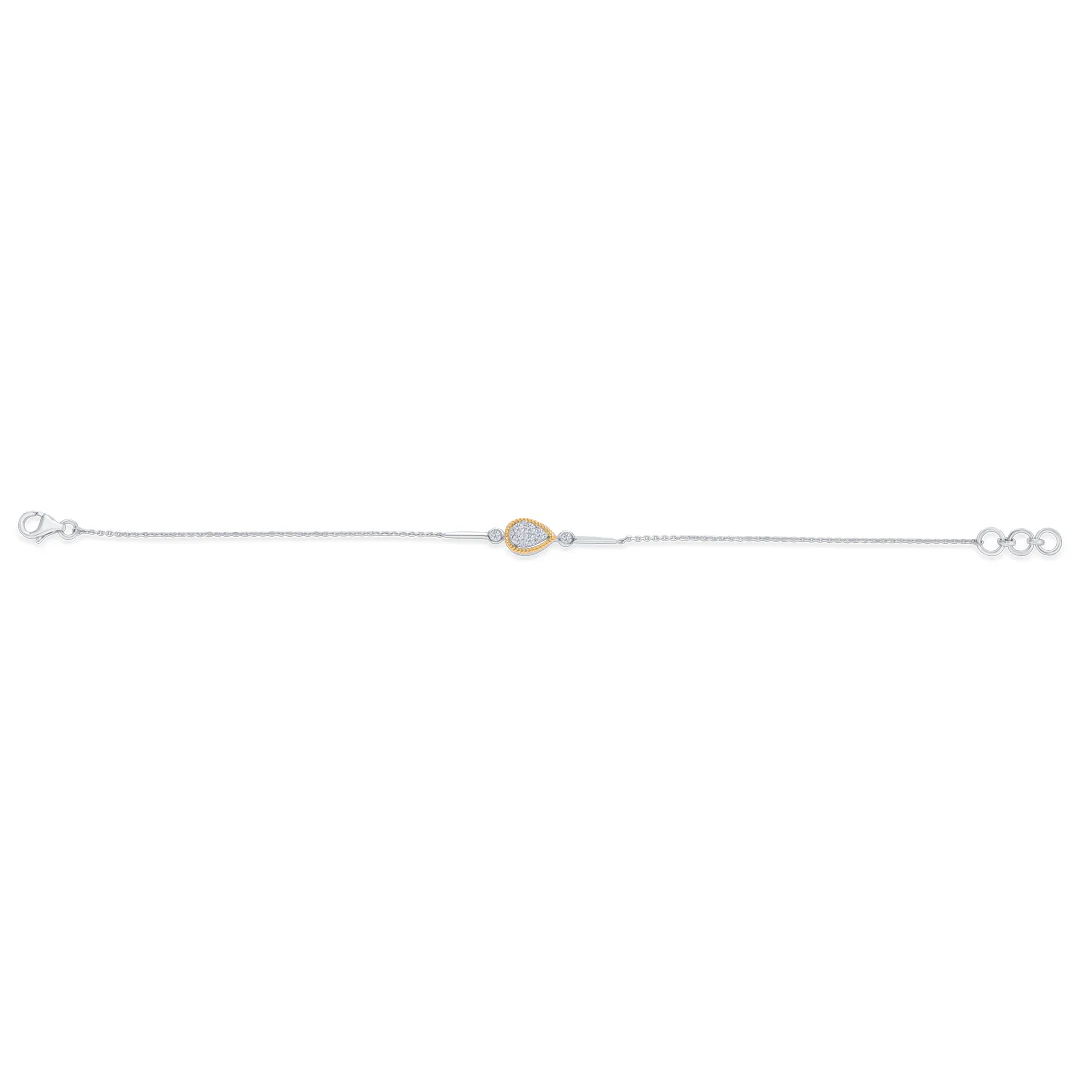 Gold & Diamond Flexible Bracelet - Image 3