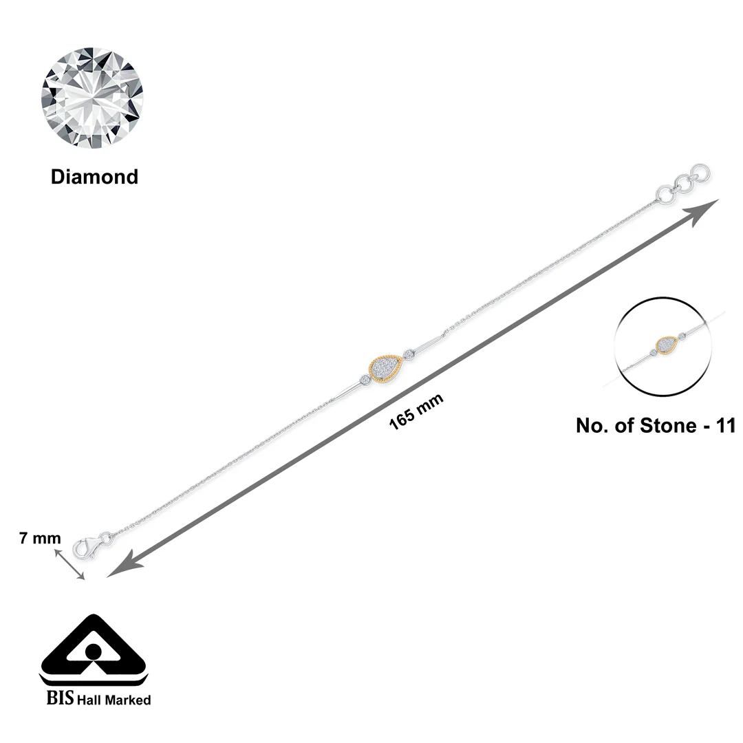 Gold & Diamond Flexible Bracelet - Image 4