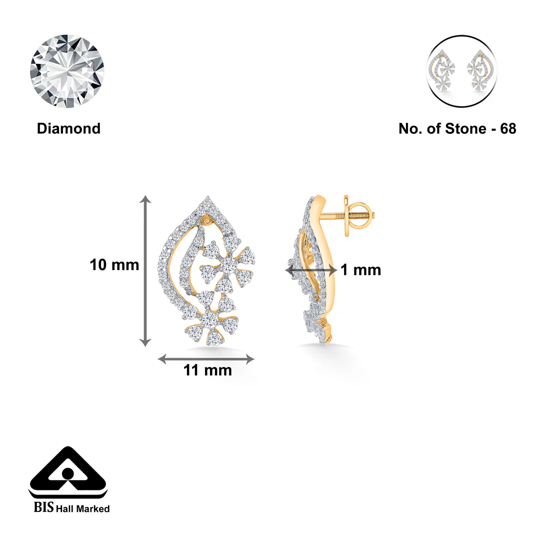 Gold Stud Earring For Women - Image 5