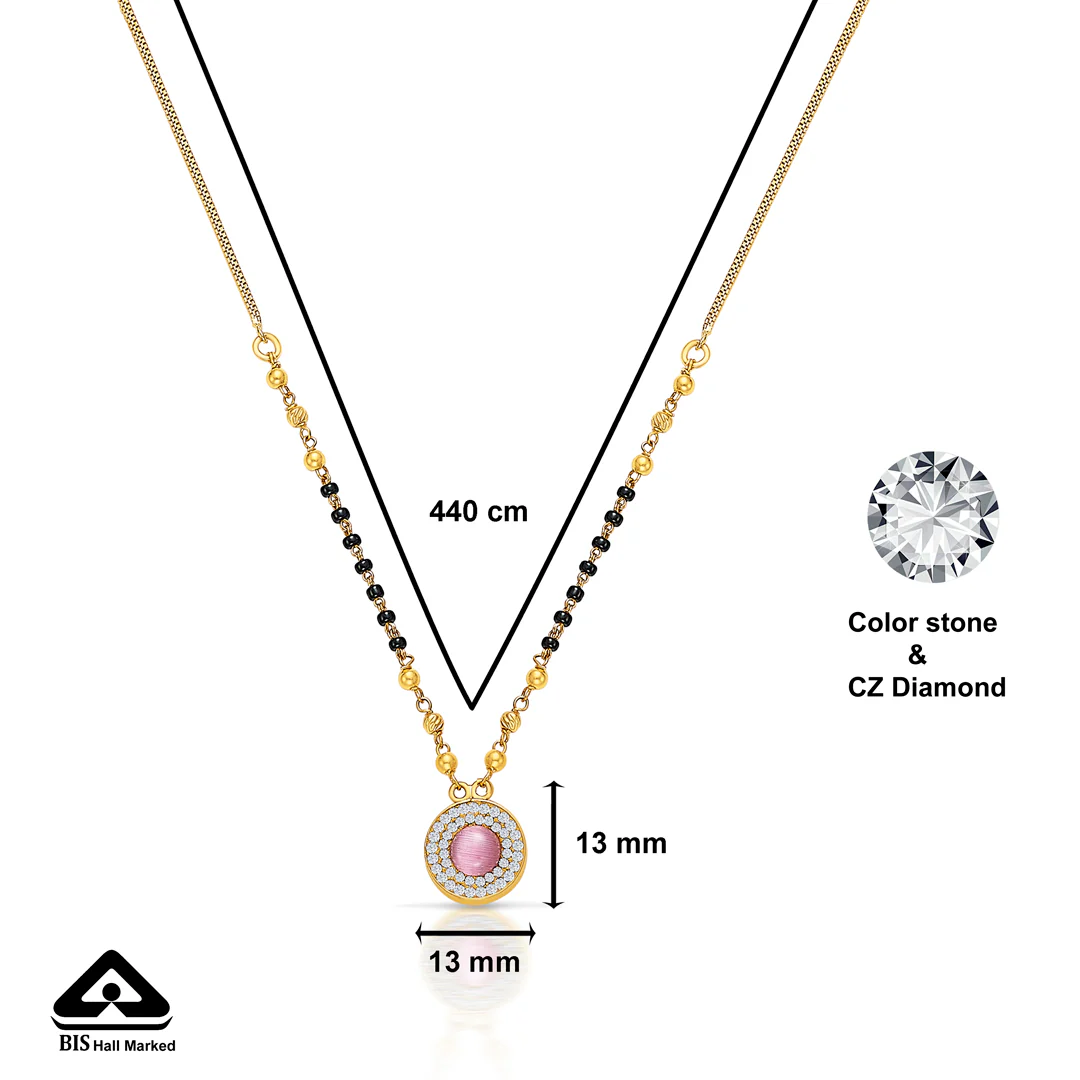 Golden Bliss 22 Karat (916) Yellow Gold Modern Mangalsutra For Women - Image 4