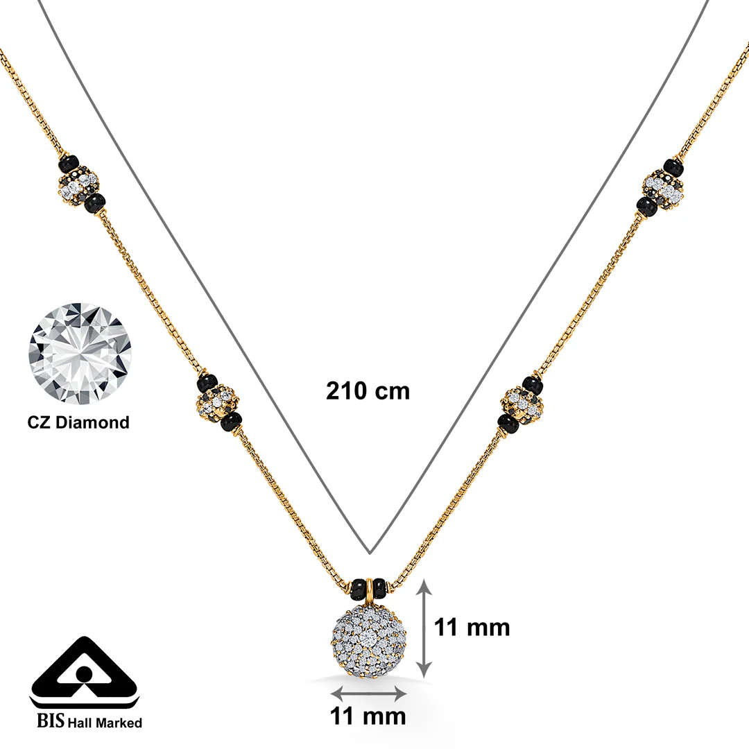 Golden Grace Gold Modern Mangalsutra - Image 4