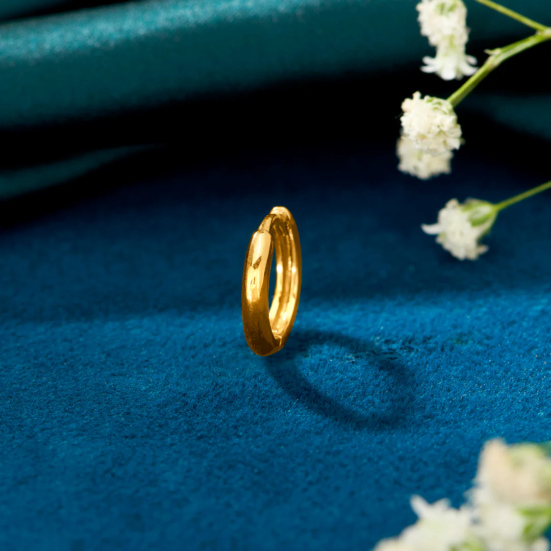Golden Orbit Bali Gold Men's Earring
