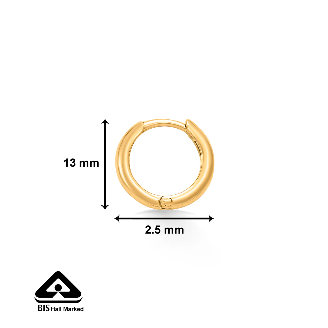 Golden Orbit Bali Gold Men's Earring - Image 4