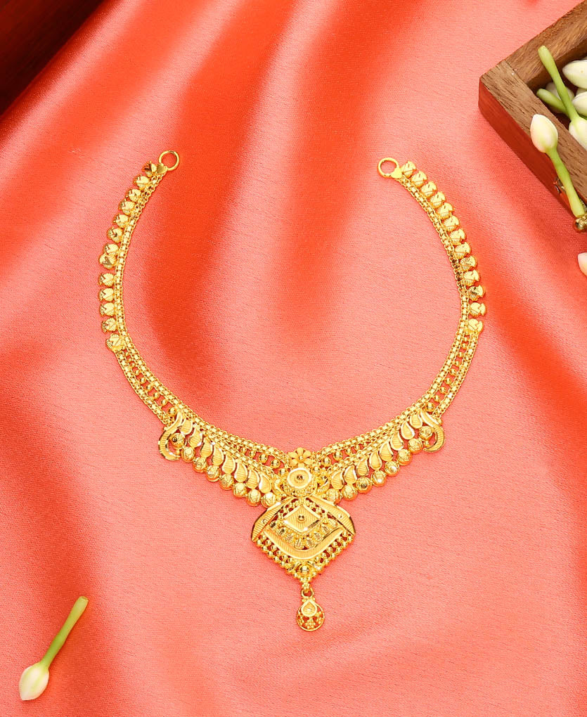 Golden Pratima Yellow Gold Necklace For Women - Image 3