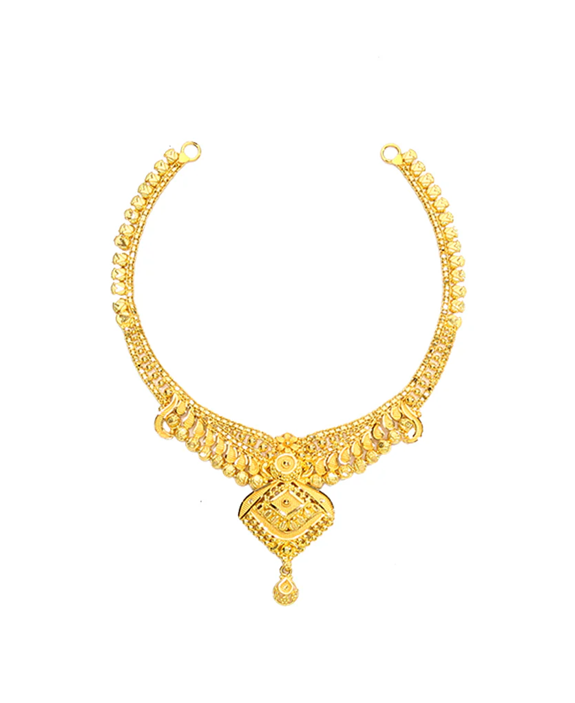 Golden Pratima Yellow Gold Necklace For Women - Image 4