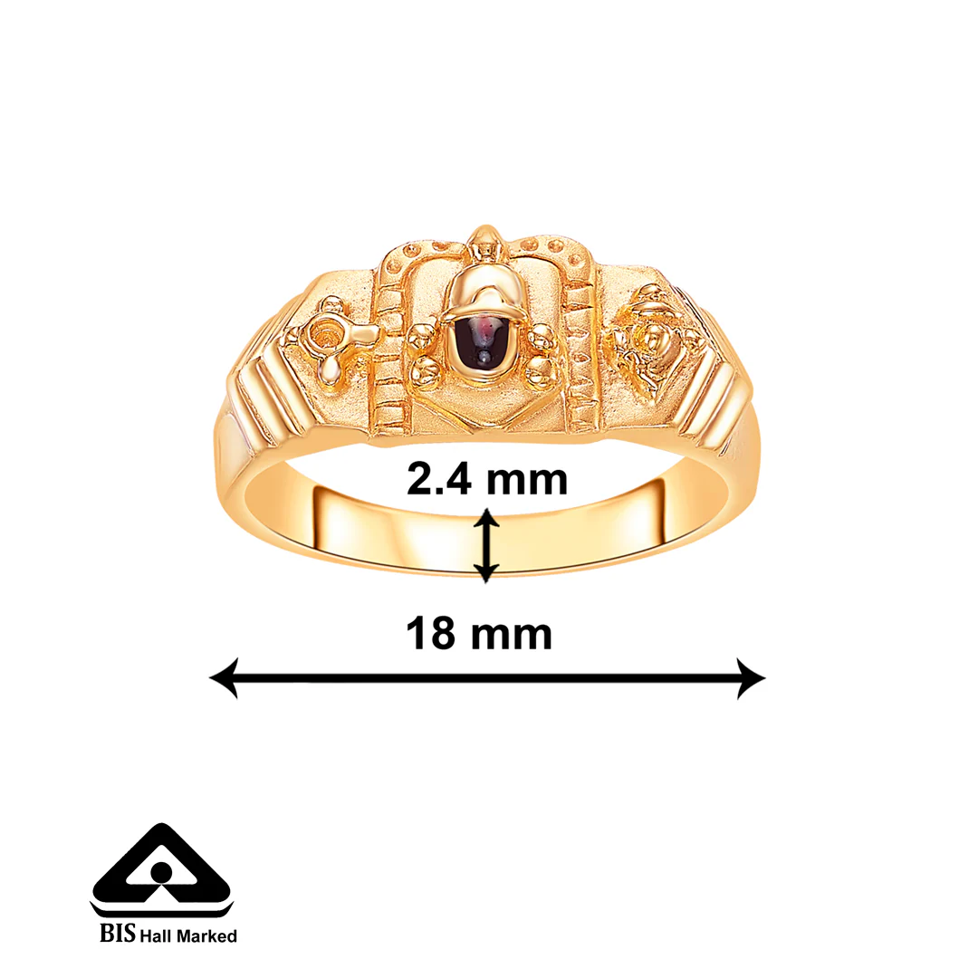 Govinda Glow Gold Men's Ring - Image 4