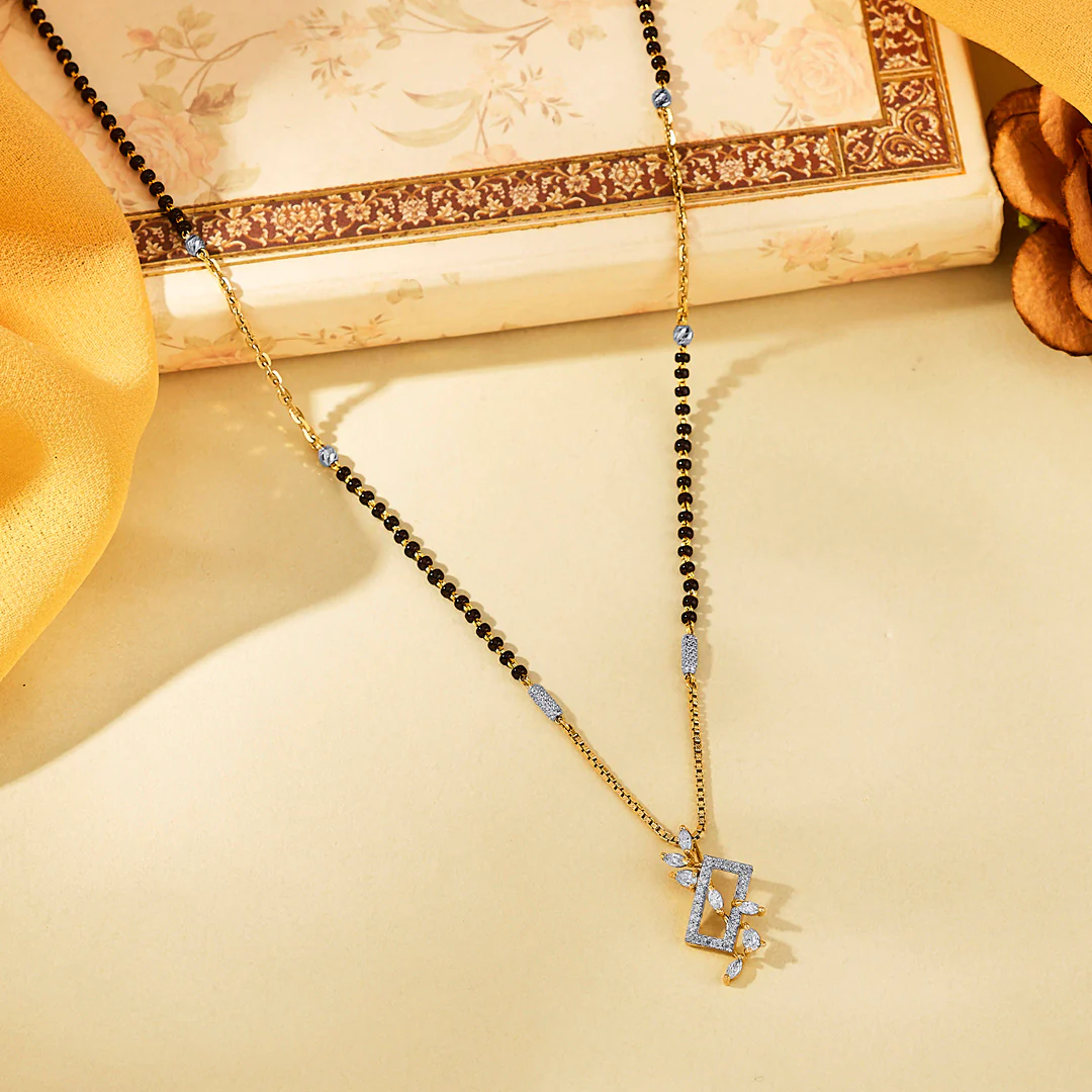 Grace Grid Gold Modern Mangalsutra for Women