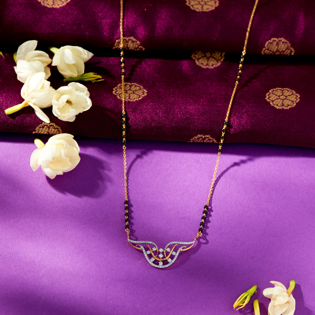 Harmonic Knot Gold & Diamond Modern Mangalsutra For Women