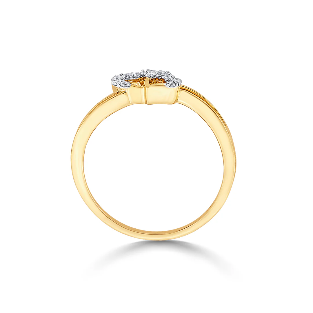 Heart Entwine Gold & Diamond Ring - Image 3