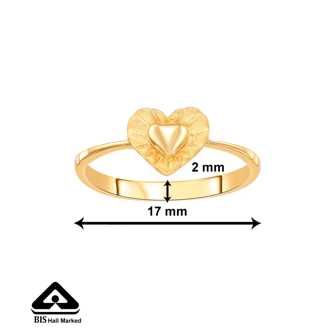 Heart Gold Casual Ring For Women - Image 2