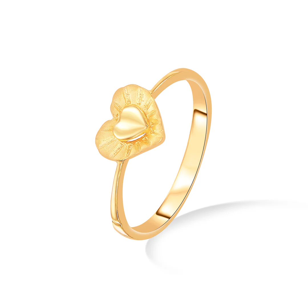 Heart Gold Casual Ring For Women - Image 3