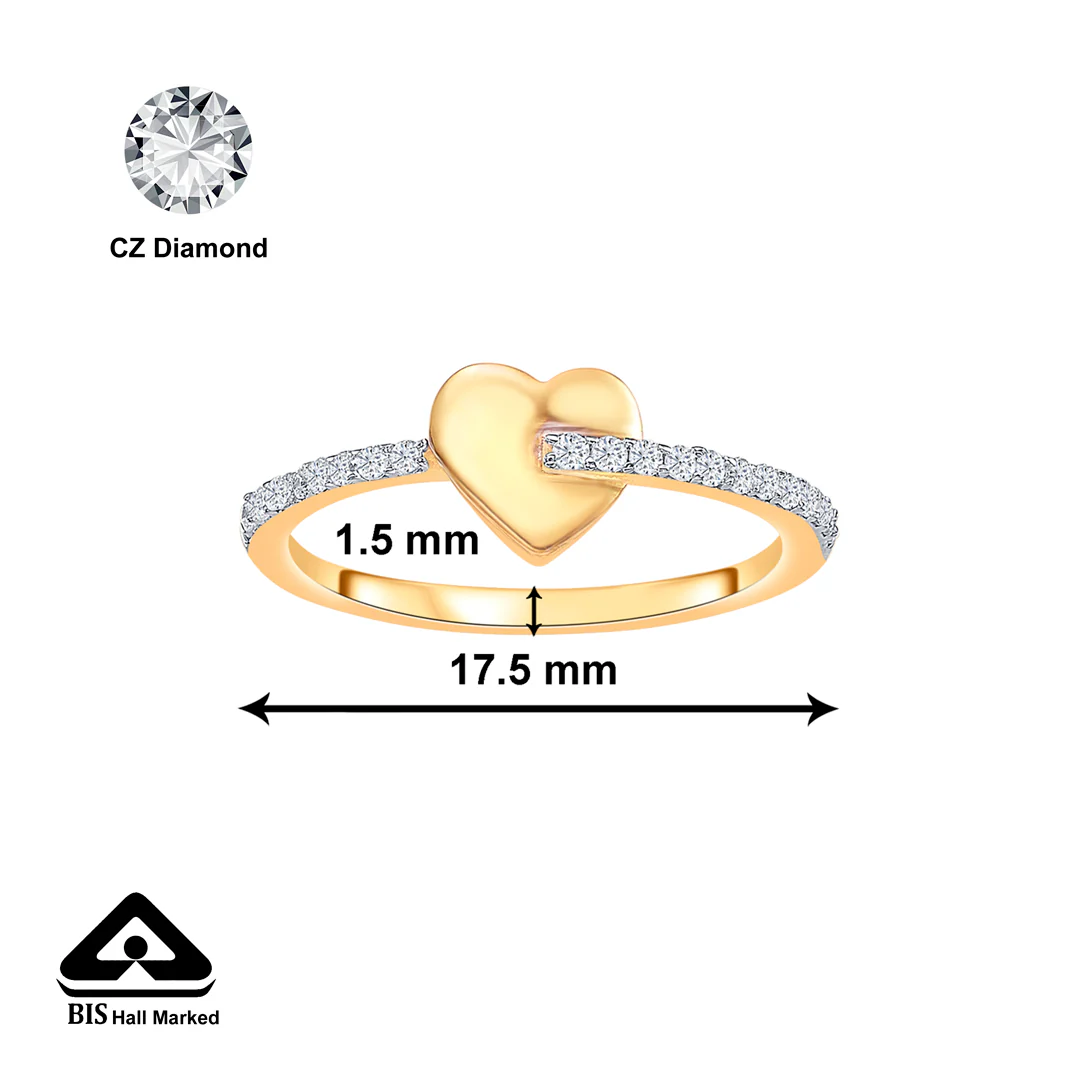 Heart Spritz Gold Casual Ring - Image 4