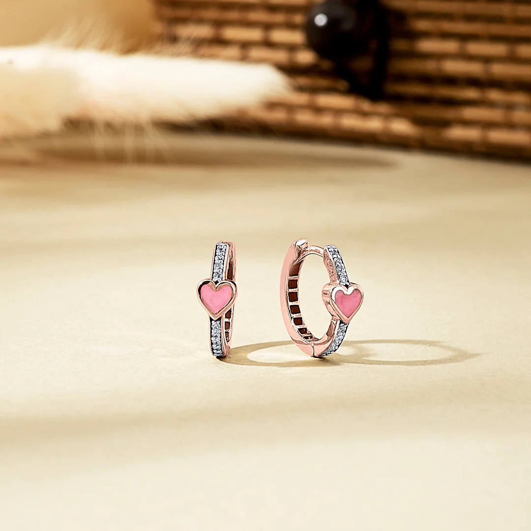 Heart Sync Gold Hoops & Huggies Earring For Women