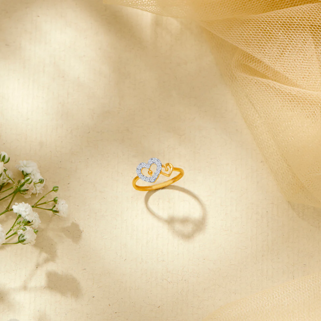 Hearts Aligned Gold Casual Ring