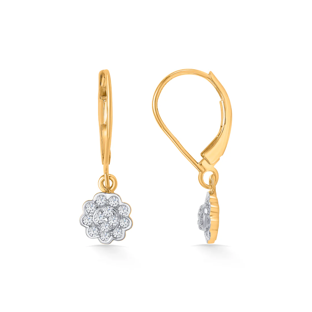 Hexad Gold & Diamond Hoops & Huggies Earring For Women - Image 3