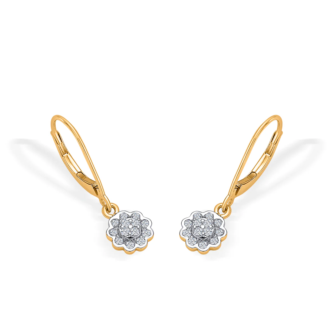 Hexad Gold & Diamond Hoops & Huggies Earring For Women - Image 4