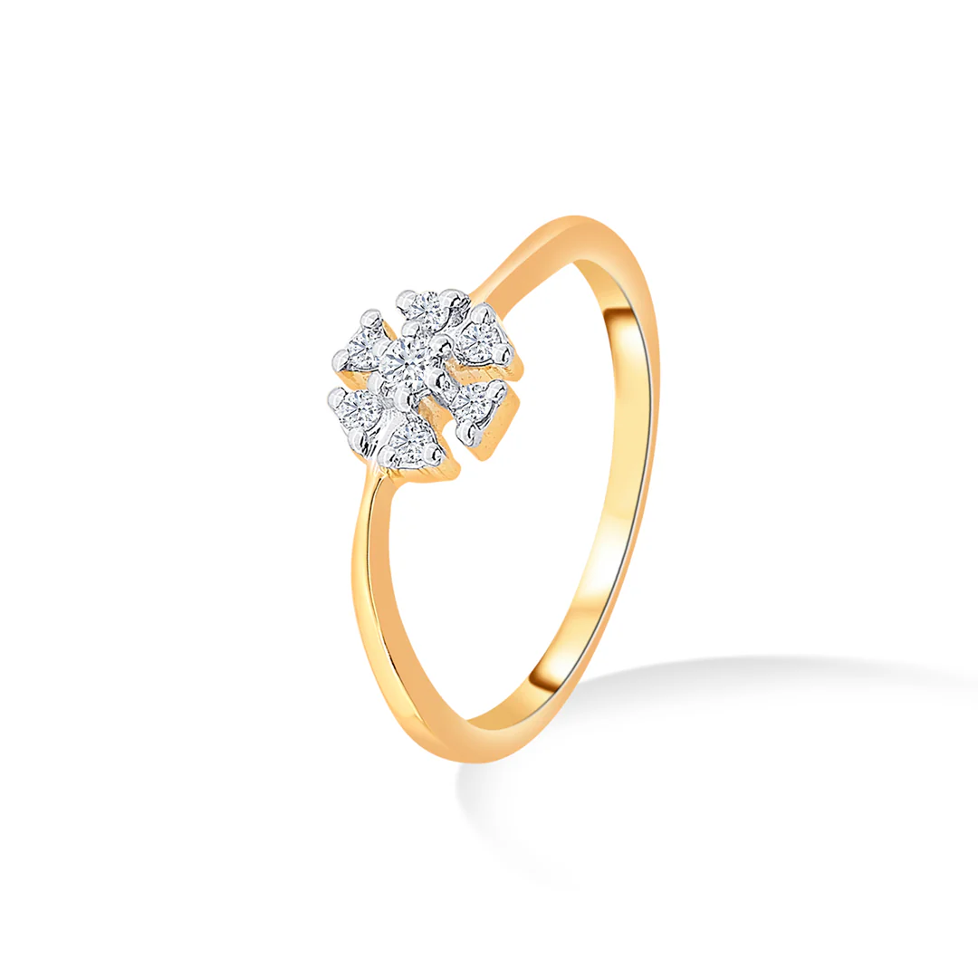 Icy Bloom Gold & Diamond Ring - Image 2